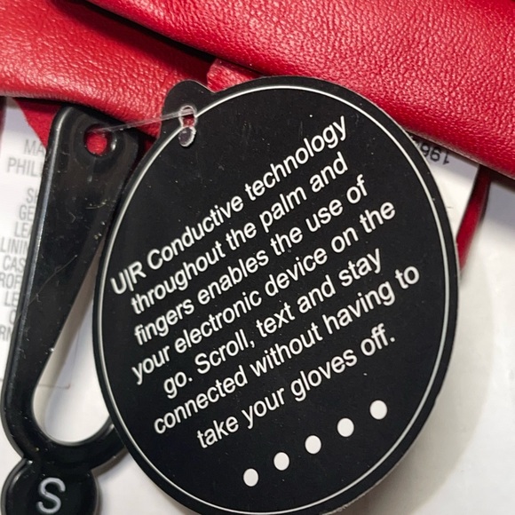 NEIMAN MARCUS WOMEN LEATHER RED GLOVES SIZE S - Picture 11 of 11